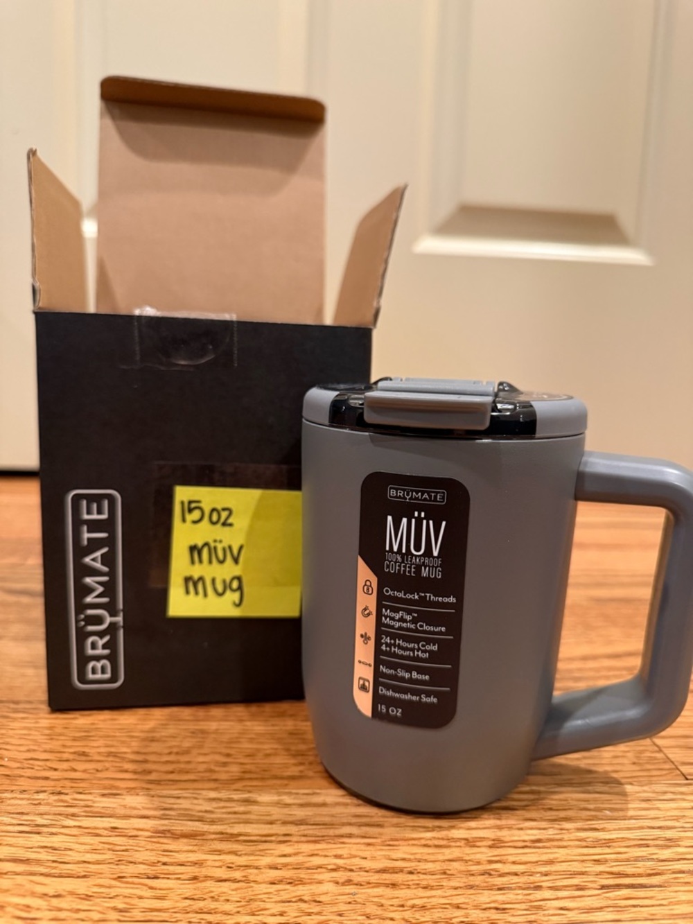 BrüMate MÜV 15 oz Leakproof Coffee Mug - Gray